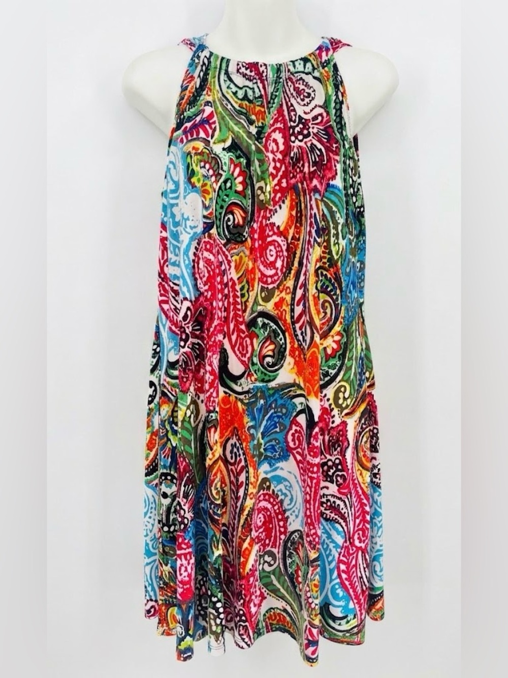 Prelude Floral Print Scoop Neck Dress - Multicolor Size L